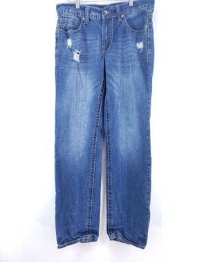 T. K. Axel Relaxed Straight Jeans Men's Size 32x34 Destroyed